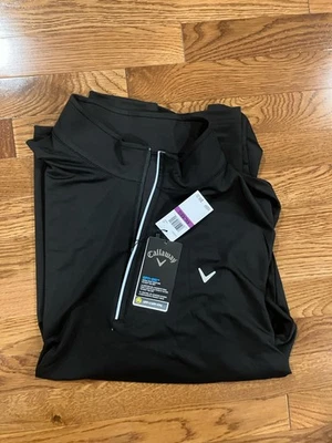 Callaway Men’s XXL Full Zip Opti-Dri Black UPF50 - Image 1 of 3