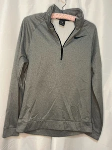Nike Dri-Fit grau 1/4 Reißverschluss Langarm Pullover Sweatshirt Größe Small - Bild 1 von 3