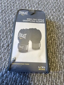 Guanti da Grappling Everlast Pro Style MMA Large/Xtra Large Nero Nuovi - Foto 1 di 3
