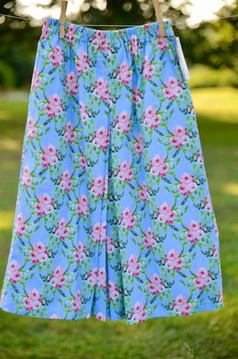 NUEVO CON ETIQUETAS Hecha a Mano Para Niña Modesta Floral En Caja Culottes/Falda Dividida ~ Talla 12 Foto 1 de 4