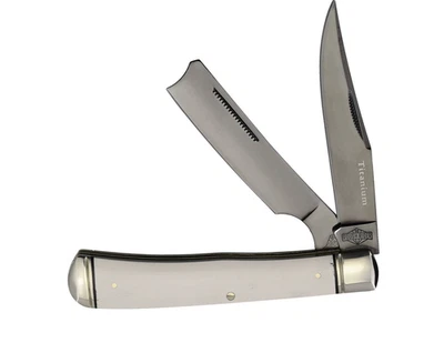 NAVAJA ROUGH RIDER Ryder RAZOR TRAPPER 62005R ESMOQUIN TITANIO MICARTA XX 32667 Foto 1 de 3
