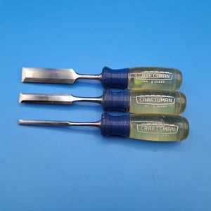 3 Vintage Craftsman 1/4, 1/2, 3/4" Holzmeißel, schwedischer Stahl, Made in Holland - Bild 1 von 12