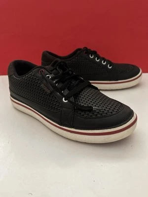 Mens Crocs Hank Haney Black White Red trim  Spikeless Golf  Shoes Sz 8 - Image 1 of 4