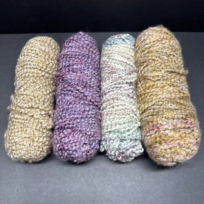 Lot of Lion Brand Homespun Yarn, purple, tan, brown, grey variegated, boucle  - Image 1 of 4
