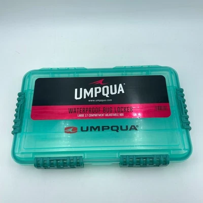 UMPQUA Waterproof Bug Locker Large 17 Compartment Adjustable Fly Box NEW - Image 1 of 4