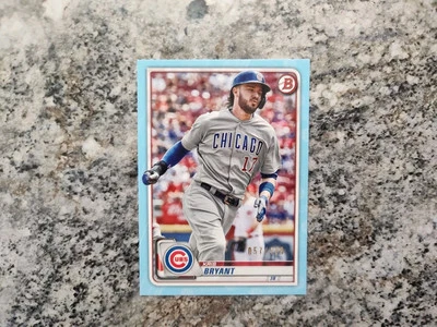 2020 Bowman Sky Blue /499 Kris Bryant #22 - Image 1 of 2