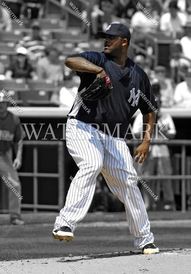 Foto foco DJ385 CC Sabathia NY Yankees Fastball 8x10 11x14 16x20 Foto 1 de 1