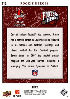 2008 Topps Turn Back the Clock Brian Brohm Green Bay Packers #12 - Image 1 of 2