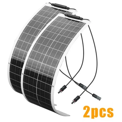 100W Flexibel Solarpanel Waterproof Monokristallin Für Wohnmobil Boot Camping RV - Bild 1 von 4