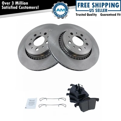 Rear Brake Pad & Rotor Kit Brake Rotor For 2003-2014 Volvo XC90 - Image 1 of 4