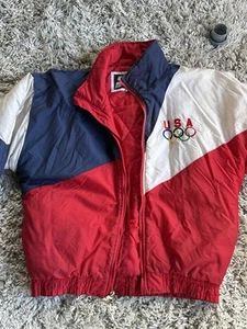 Vintage 1996 Atlanta Olympic Winter Games Team USA Puffer Jacket Medium - Picture 1 of 5