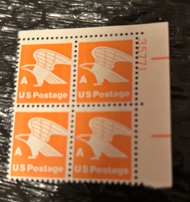 US Plate block of the "A" stamp US scott # 1735 - MNH - Image 1 of 3