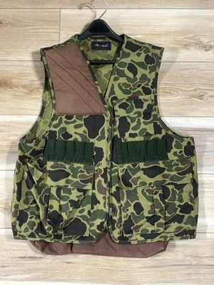 Talla L Hombres PELIRROJA Camuflaje CAZA PESCA Chaleco CUERO Acolchado HOMBRO Hong Kong Foto 1 de 4
