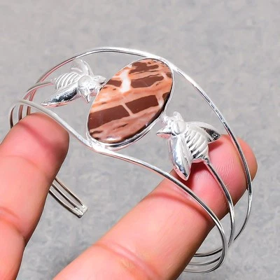 Coconut Jasper Gemstone Handmade Fashion Ethnic Jewelry Adjustable Bangle SR 269 - Image 1 of 4