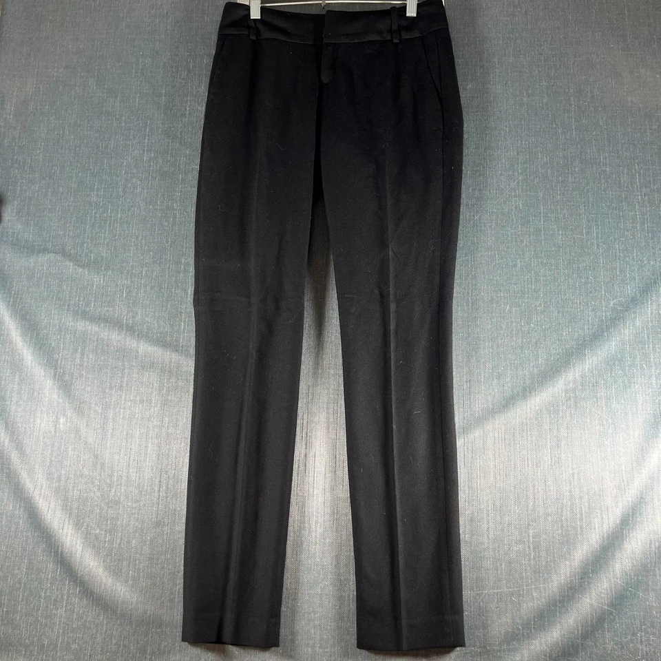 Pantalones de vestir para mujer Banana Republic Martin Fit talla 2 negro mezcla de lana Foto 1 de 4