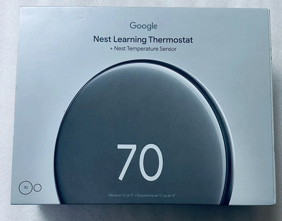 New Google Nest Learning Thermostat 4th gen + Nest Temperature Sensor (2nd gen) - Image 1 of 3