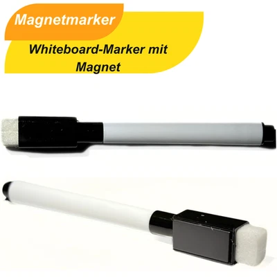 Schwarzer Magnet-Boardmarker – Marker für Whiteboard, Tafeln, Memoboards & Büro - Bild 1 von 4