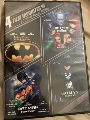 Batman/Batman Robin/Forever/Returns DVD 4 Film Favorites Collection Widescreen. - Image 1 of 4