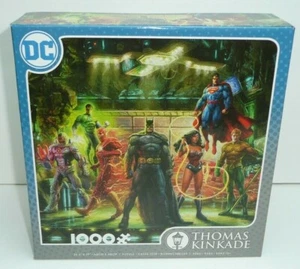 Thomas Kinkade DC Jigsaw Puzzle 1000 Pieces Justice League Batman Wonder Woman - Picture 1 of 3