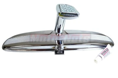 Chrome interior Rear view Mirror Day/night CHEVY HOT ROD Street Windshield mount - Image 1 of 2