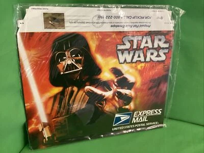 3-pack PREPAID EXPRESS MAIL stamped envelopes, First Day, Star Wars, sealed NEW - Image 1 of 4