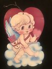 Vintage 1985 Valentine's Day Cardboard Cutout Cupid Decoration Party Time Brand