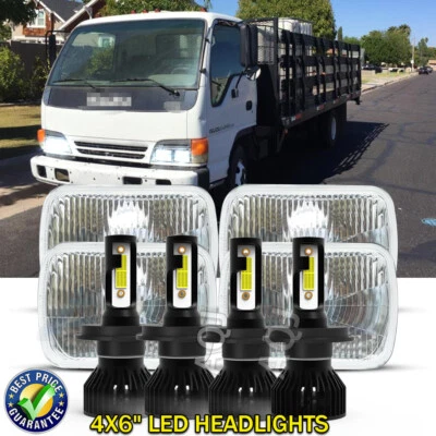 Faro 4 piezas compatible con Isuzu NQR NPR NPR-HD FTR 4x6" LED faro haz sellado alto/bajo Foto 1 de 4