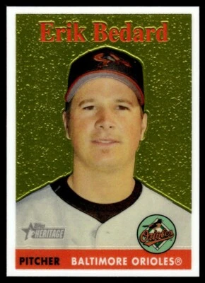2007 Topps Heritage Chrome Erik Bedard /1958 Orioles #96 *Noles2148* - Image 1 of 2