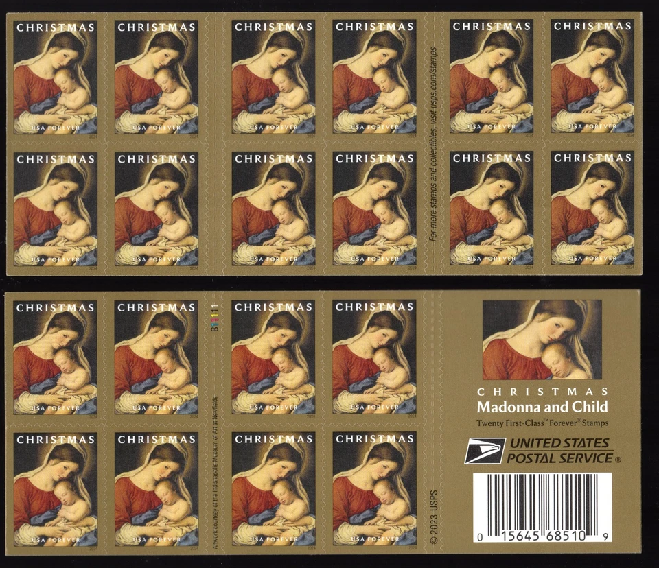 Scott #5940 Madonna and Child (2024 - Sassoferrato) Booklet of 20 Stamps - MNH - Image 1 of 1