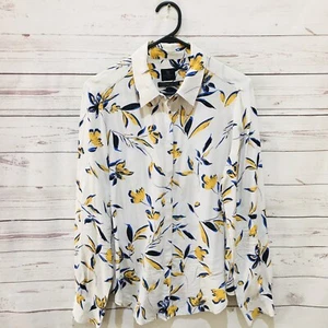 DAVID LAWRENCE Top Blouse 100% Silk Floral Print Size 10 Long Sleeve - Picture 1 of 7
