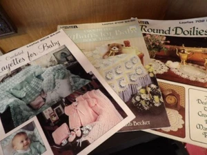 Lot Of 3 Crochet Leisure Arts Patterns Leaflet 2102,702,2019 - Picture 1 of 4