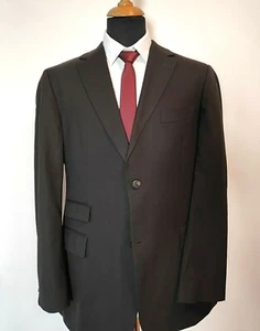 Hugo Boss Blazer Men Super 140s Wool Sz. 42 Sport Coat Suit Jacket 2Btn Brown - Picture 1 of 8