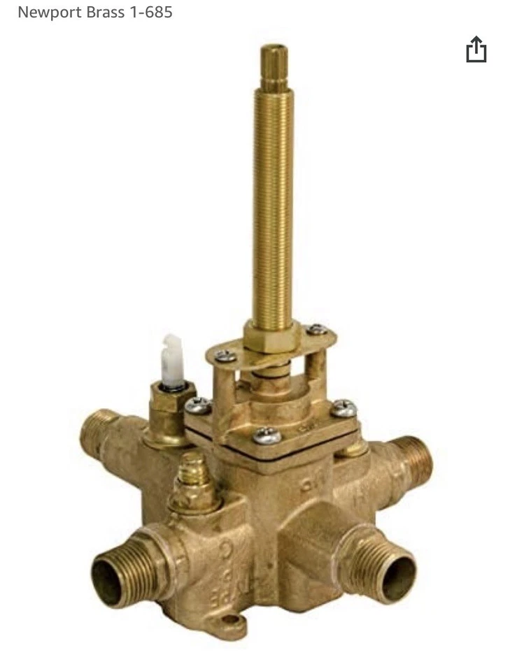 Newport Brass 1-685 Pressure Balanced Tub and Shower Rough In Valve with 1/2" NP - Image 1 of 1