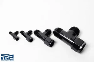 Ajuste adaptador de camiseta Treadstone Performance negra AN hembra a AN macho - Imagen 1 de 2