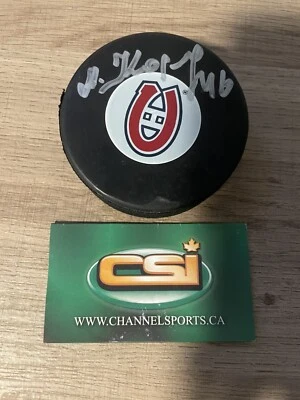 Jose Theodore Autographed Montreal Canadiens Hockey Puck COA CSI - Image 1 of 2