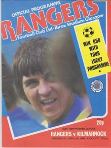 Programme / Programma Glasgow Rangers v Kilmarnock 30-04-1980 - Bild 1 von 1