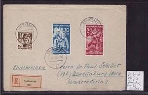 Franz. Zone, Rheinland-Pfalz, 30+31+37 R-Brief, portogerecht, GRÜNSTADT (21368) - Picture 1 of 1