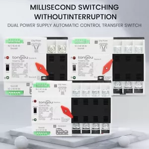 2P/3P/4P 16A 40A 63A 100A ATS Automatic Transfer Switch 220V Mini ATS TOWTS-100 - Picture 1 of 5