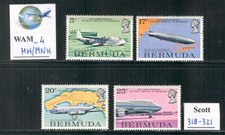 Wam_4. Bermuda.1975 50th Anniversary Mail Service set. Mint. Scott 318-321.