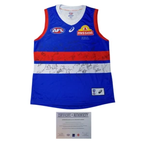 Western Bulldogs Football Club 2023 AFL Official Team Signed Guernsey - Foto 1 di 1