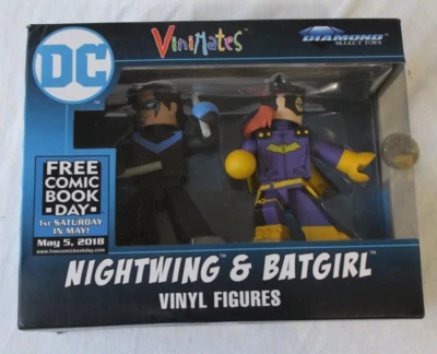 FCBD 2018 Nightwing y Batgirl figuras de vinilo Vinimates paquete de 2 Diamond Select NUEVO Foto 1 de 4