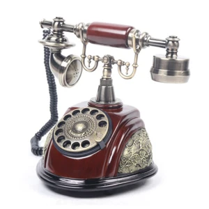 Antique Vintage Phone Home Rotary Dial Retro Old Fashioned Landline Telephone - Picture 1 of 12