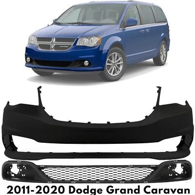 Front Bumper Cover & Grille Assembly For 2011-2020 Dodge Grand Caravan Ram C/V Foto 1 de 4