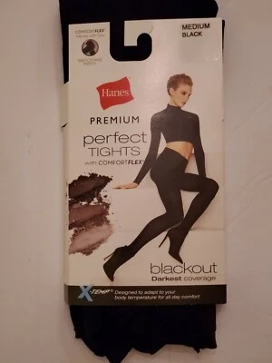 Medias Hanes negras premium perfectas con Comfortflex Blackout - medianas Foto 1 de 2
