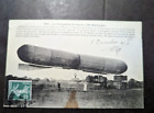 1908 France De Marcay Zeppelin Airship Postcard Cover to Paris