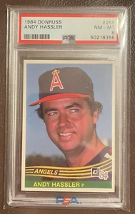 1984 Donruss Andy Hassler #255 PSA 8 NM-MT Baseballkarte - Bild 1 von 3