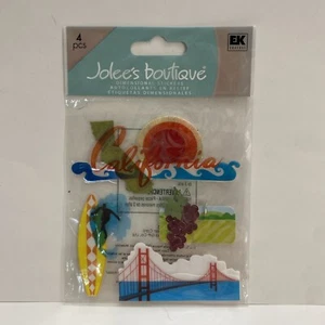 Jolee's Boutique Dimensional Stickers CALIFORNIA Surfing Grapes Golden Gate - Picture 1 of 1