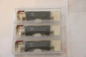 N SCALE 3 PC LOT ATLAS 2 BAY OPEN COAL HOPPER " GEORGIA RAILROAD AND BANKING CO" - Picture 1 of 4