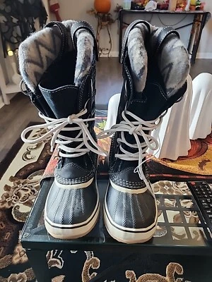  BOTAS DE INVIERNO SOREL JOAN OF ARCTIC KNIT II NEGRAS NIEVE PARA MUJER TALLA 5,5 NIEVE Foto 1 de 4