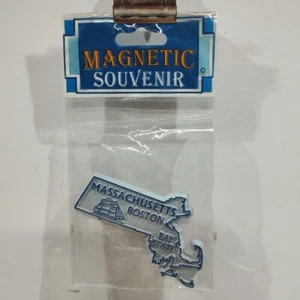 State Souvenir Magnet Massachusetts Kühlschrank staatlich geformter Aufbewahrungsbeutel - Bild 1 von 2
